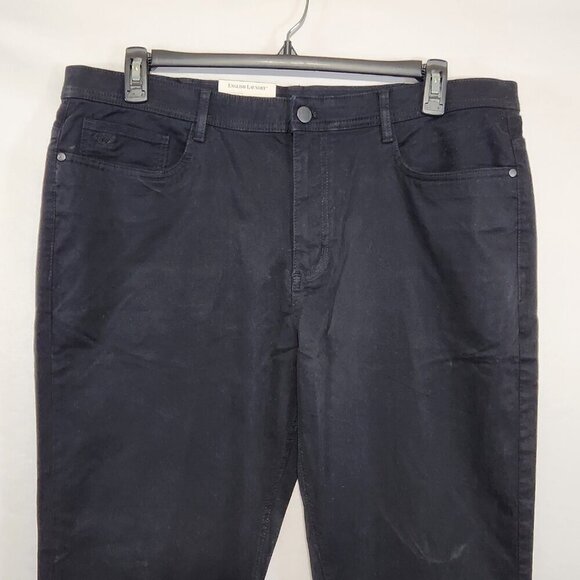 English Laundry Men's Size 38x30 Black 5 Pocket Straight Fit Cotton Blend Pants - Picture 3 of 15